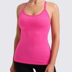 CRZ YOGA Seamless Workout Tank Tops for Women Racerback